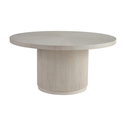 Solid Oak and Poplar Round Dining Table with Adjustable Levelers