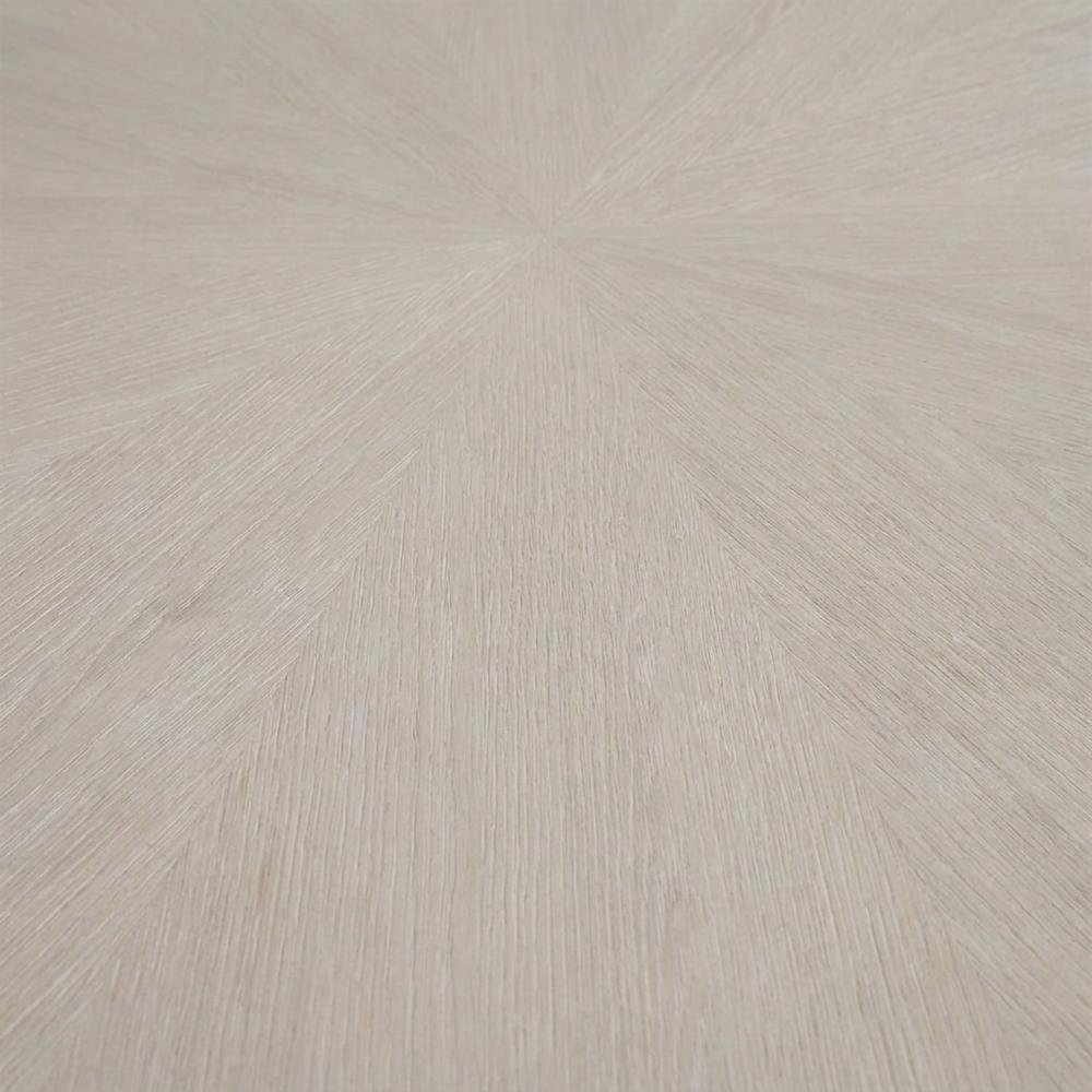 Solid Oak and Poplar Round Dining Table with Adjustable Levelers