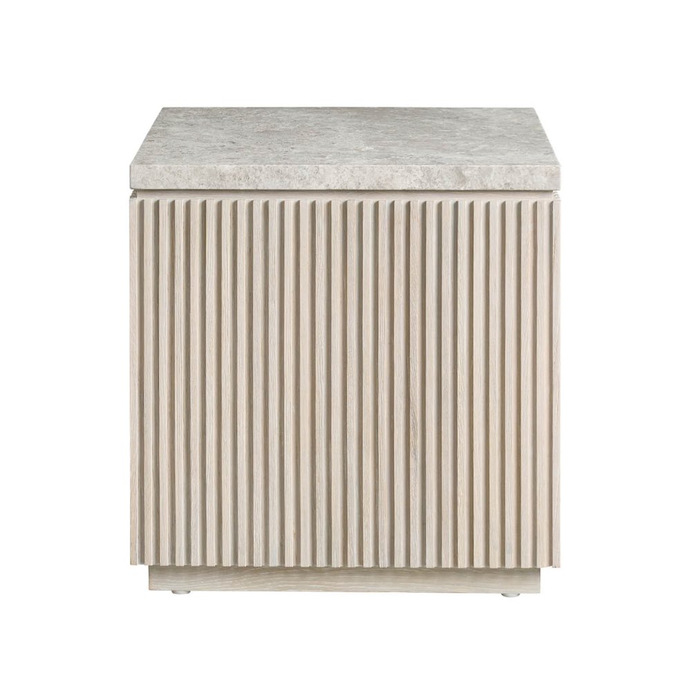 Carmen Side Table in White Oak Color