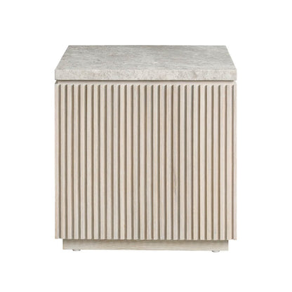 Carmen Side Table in White Oak Color