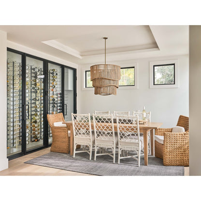 Marco Side Chair Pair In White Rattan Color