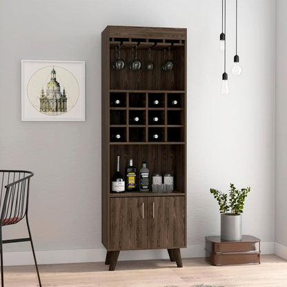 Oslo Bar Cabinet Dark Walnut MDF