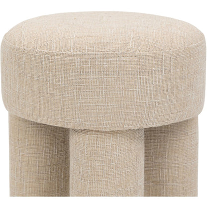 Larson Beige Polyester Fabric Ottoman/Stool