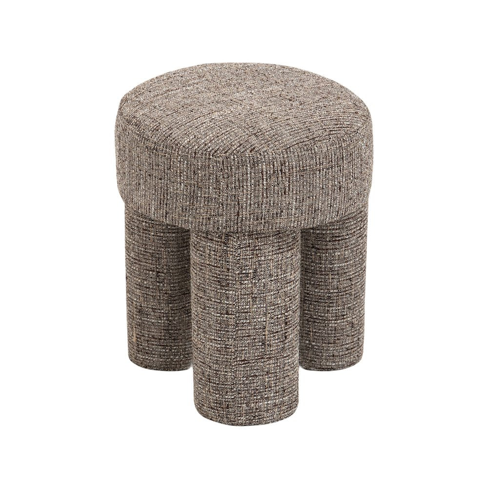 Larson Brown Polyester Fabric Ottoman/Stool