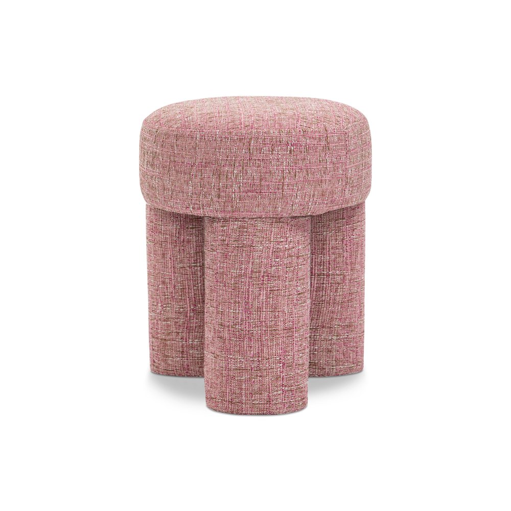 Larson Pink Polyester Fabric Ottoman/Stool
