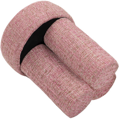 Larson Pink Polyester Fabric Ottoman/Stool