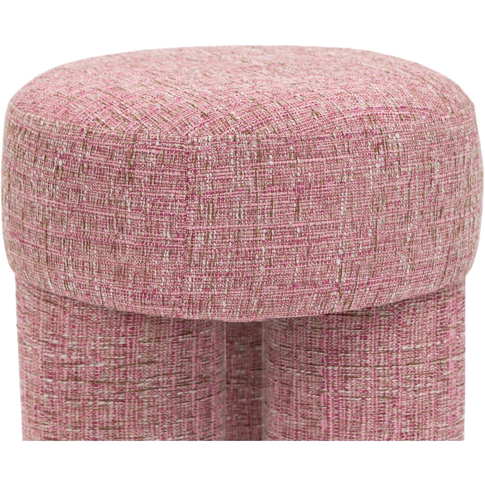 Larson Pink Polyester Fabric Ottoman/Stool