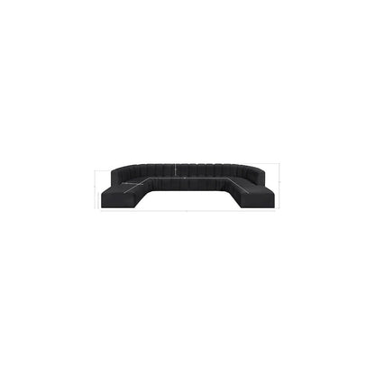 Arc Black Vegan Leather Modular Sofa