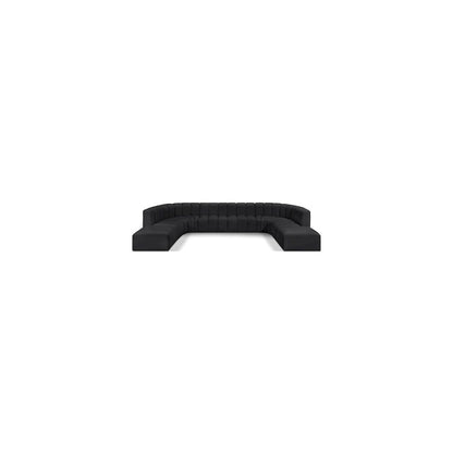 Arc Black Vegan Leather Modular Sofa