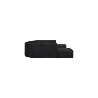 Arc Black Vegan Leather Modular Sofa