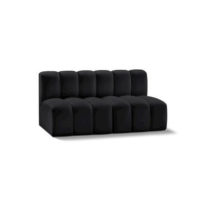 Arc Black Vegan Leather Modular Sofa
