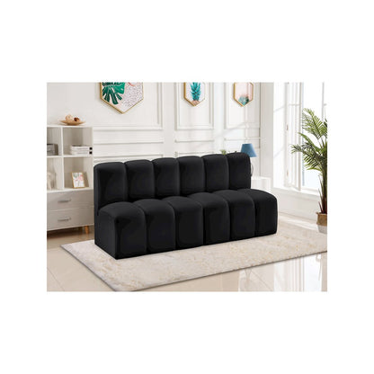 Arc Black Vegan Leather Modular Sofa