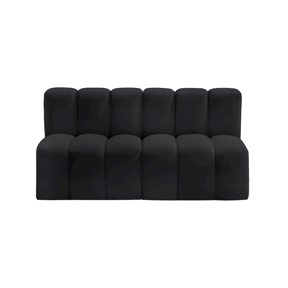 Arc Black Vegan Leather Modular Sofa
