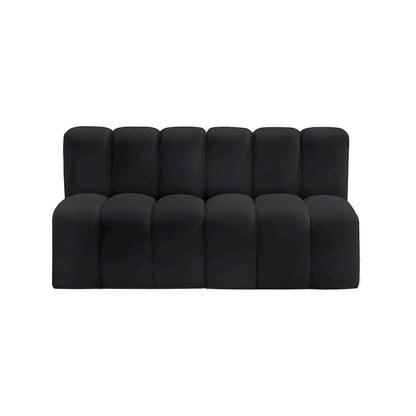 Arc Black Vegan Leather Modular Sofa