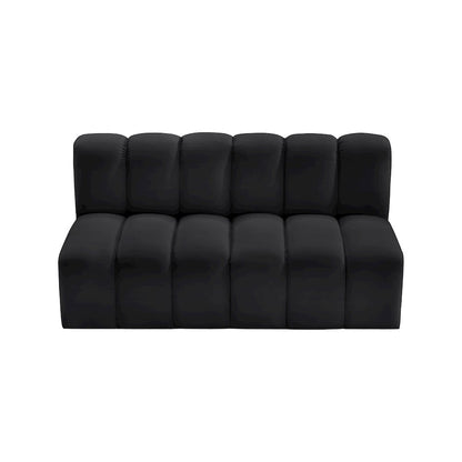 Arc Black Vegan Leather Modular Sofa