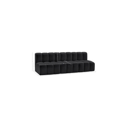 Arc Black Vegan Leather Modular Sofa