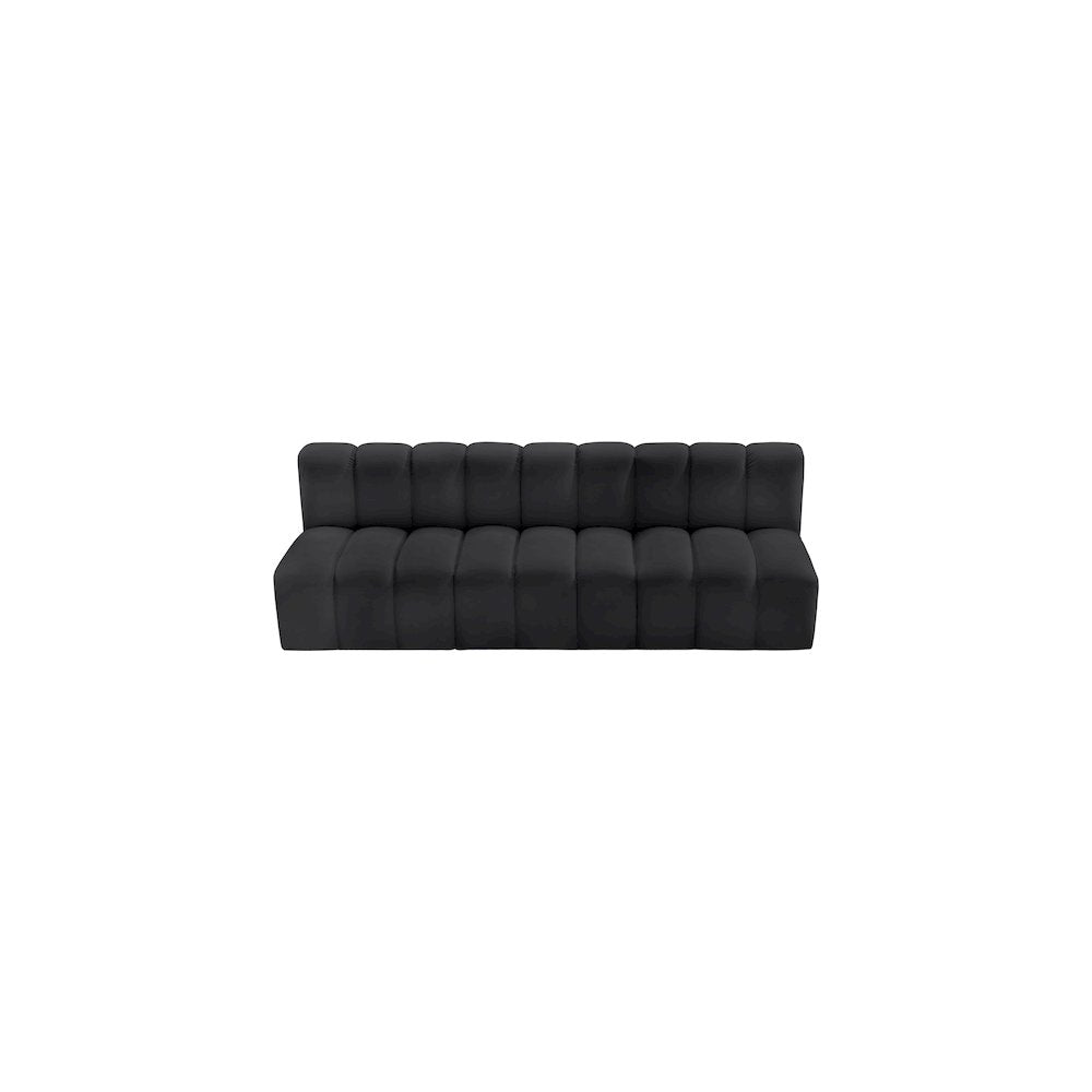 Arc Black Vegan Leather Modular Sofa