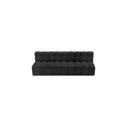 Arc Black Vegan Leather Modular Sofa