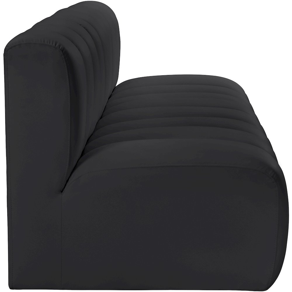 Arc Black Vegan Leather Modular Sofa