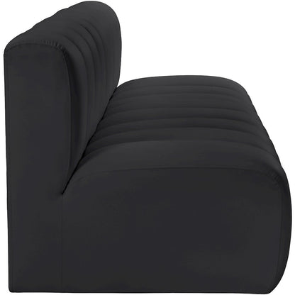 Arc Black Vegan Leather Modular Sofa
