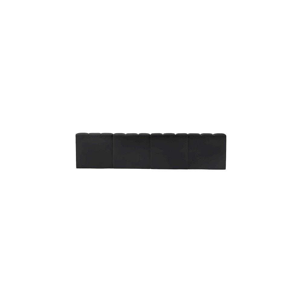 Arc Black Vegan Leather Modular Sofa
