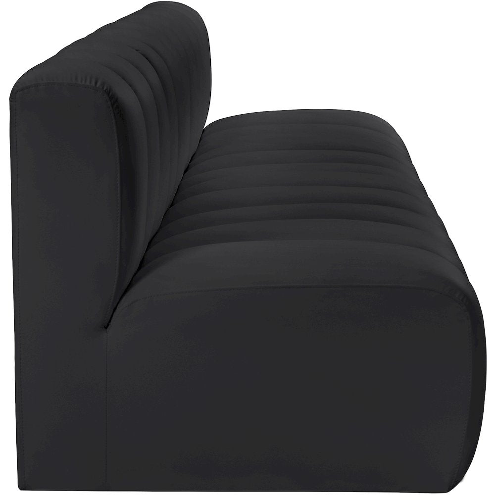 Arc Black Vegan Leather Modular Sofa