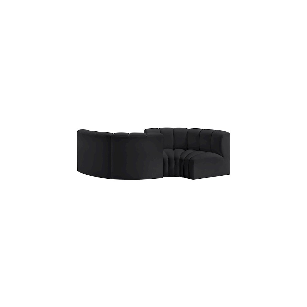 Arc Black Vegan Leather Modular Sofa