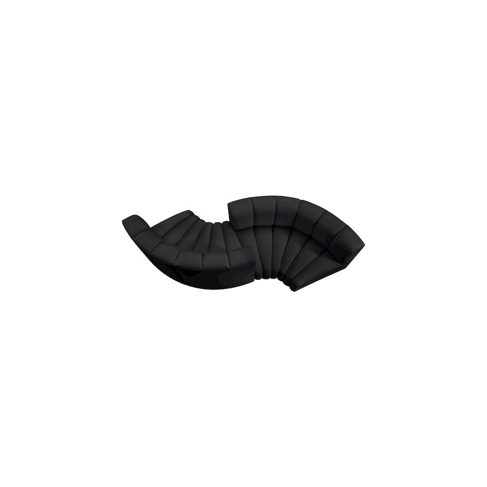 Arc Black Vegan Leather Modular Sofa