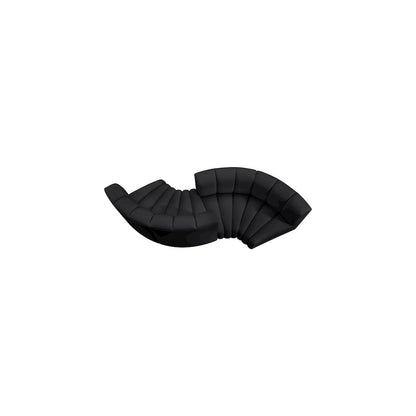 Arc Black Vegan Leather Modular Sofa