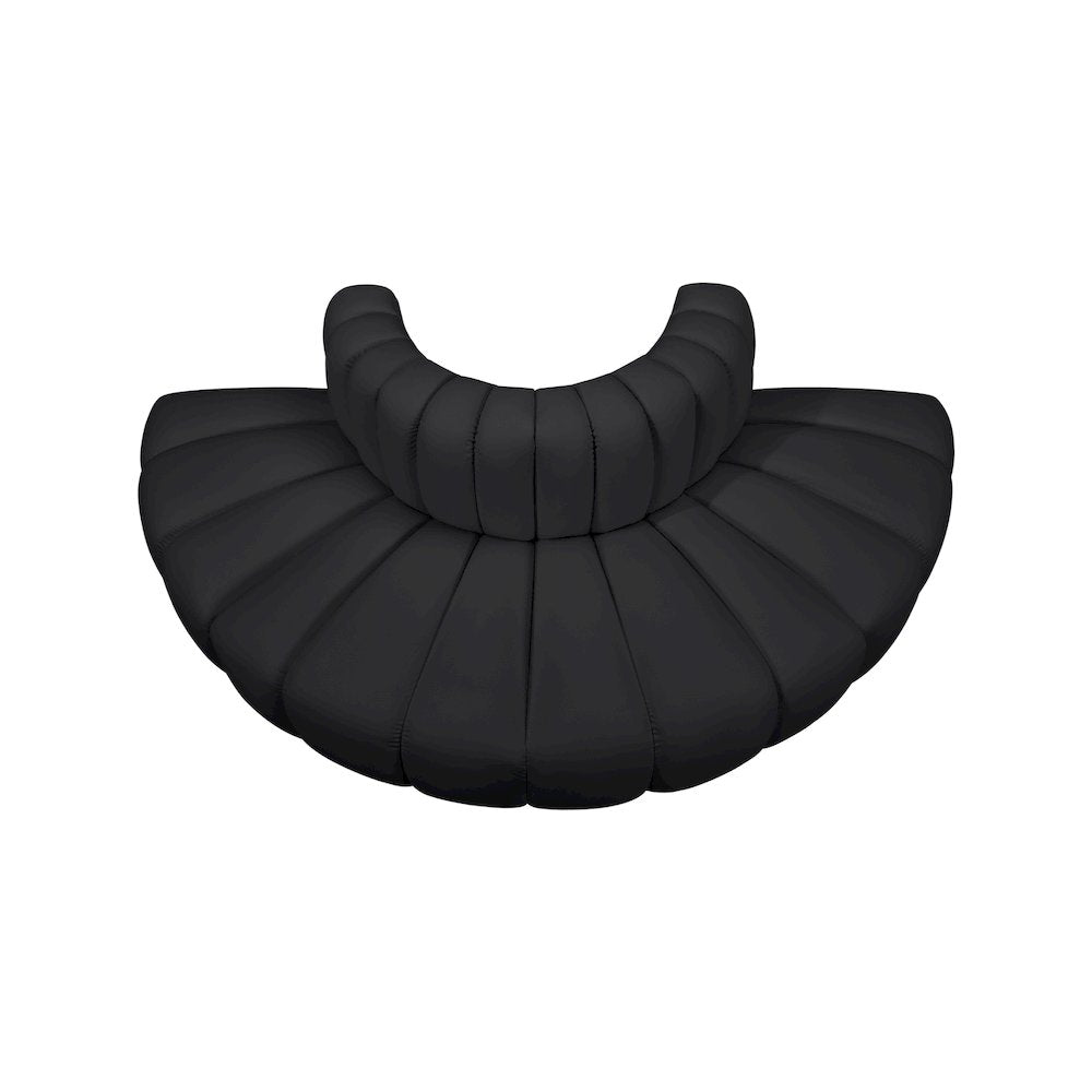 Arc Black Vegan Leather Modular Sofa