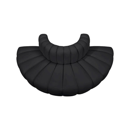Arc Black Vegan Leather Modular Sofa