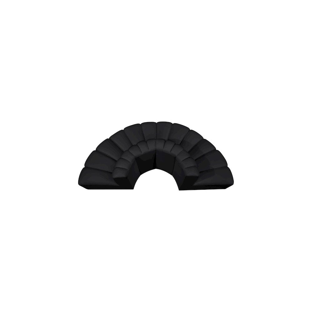 Arc Black Vegan Leather Modular Sofa