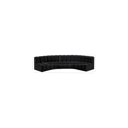 Arc Black Vegan Leather Modular Sofa