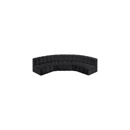 Arc Black Vegan Leather Modular Sofa