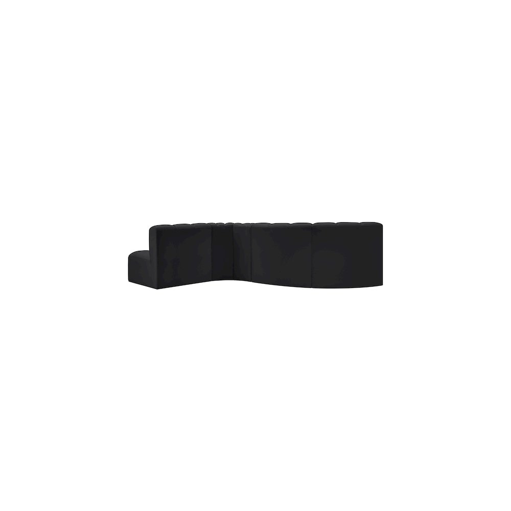 Arc Black Vegan Leather Modular Sofa