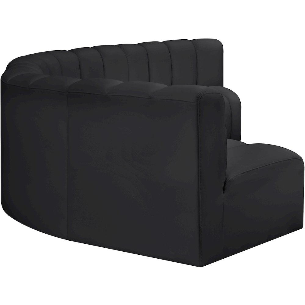 Arc Black Vegan Leather Modular Sofa