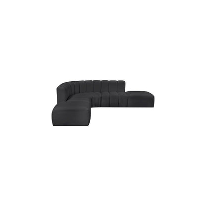 Arc Black Vegan Leather Modular Sofa