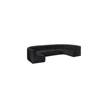 Arc Black Vegan Leather Modular Sofa