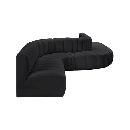 Arc Black Vegan Leather Modular Sofa