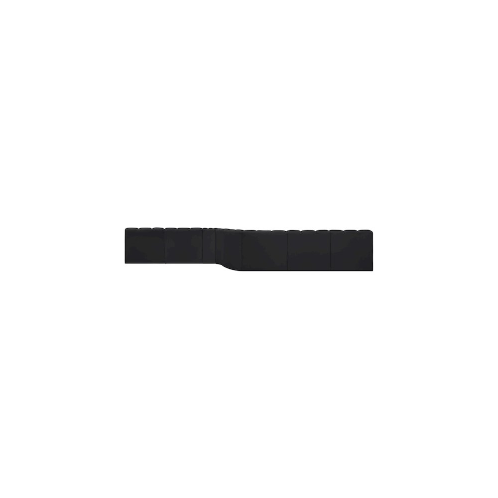 Arc Black Vegan Leather Modular Sofa