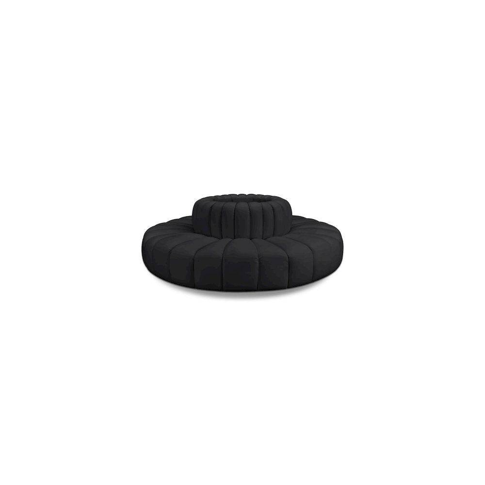 Arc Black Vegan Leather Modular Sofa