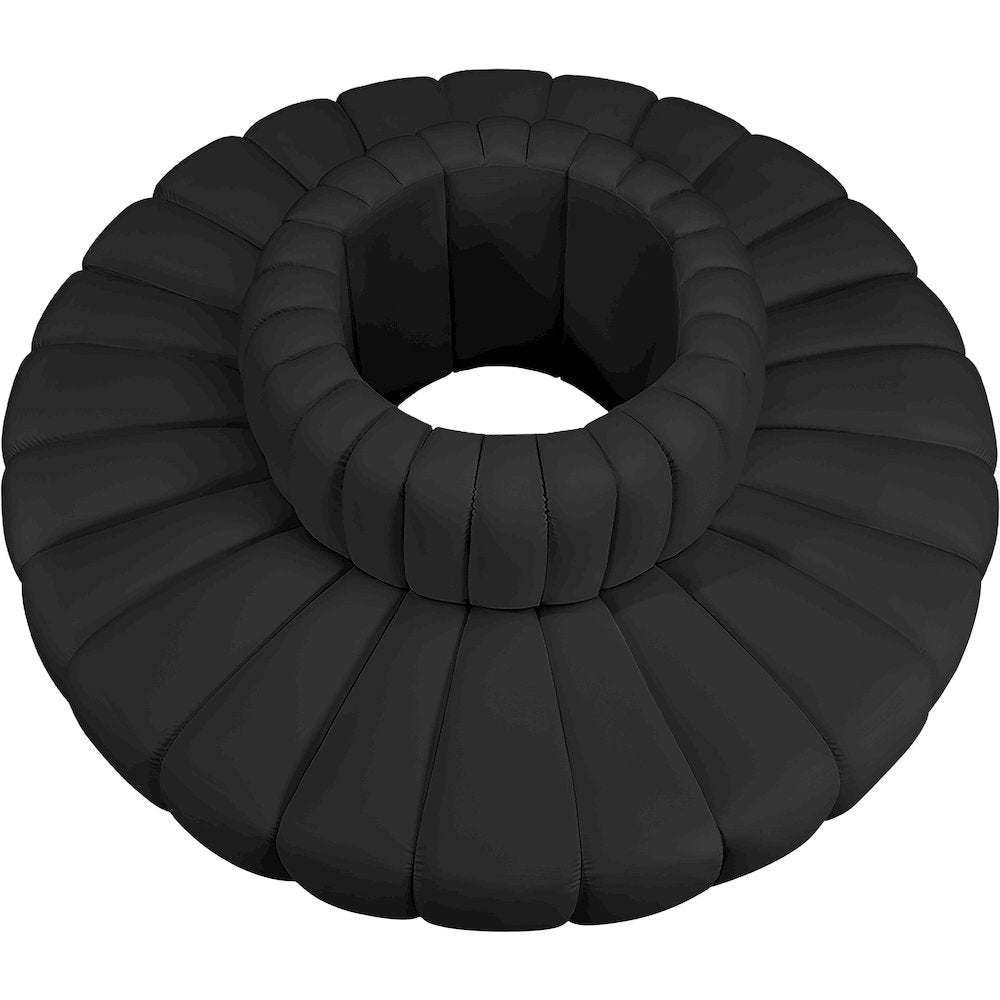 Arc Black Vegan Leather Modular Sofa
