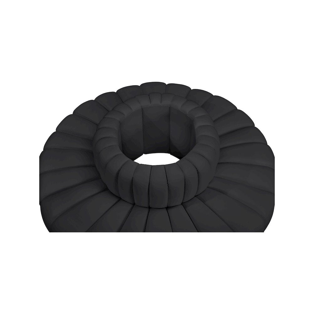 Arc Black Vegan Leather Modular Sofa
