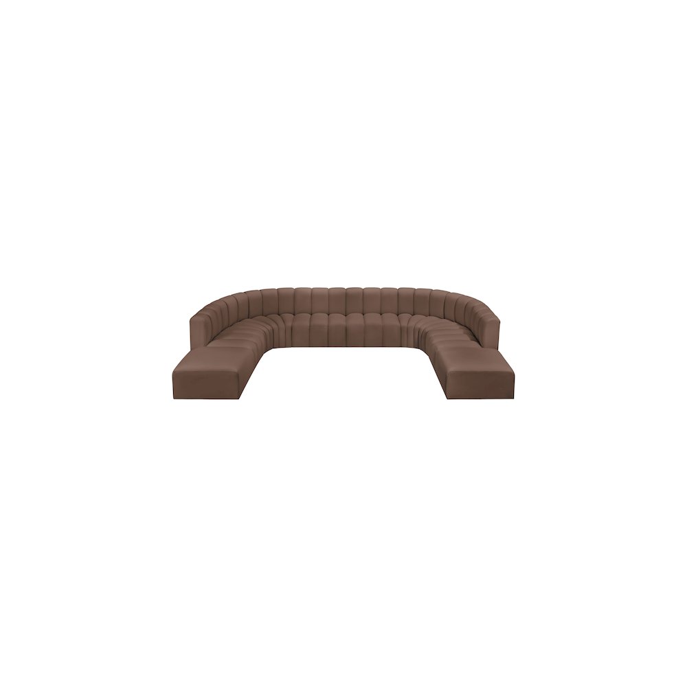 Arc Brown Vegan Leather Modular Sofa