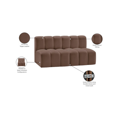 Arc Brown Vegan Leather Modular Sofa
