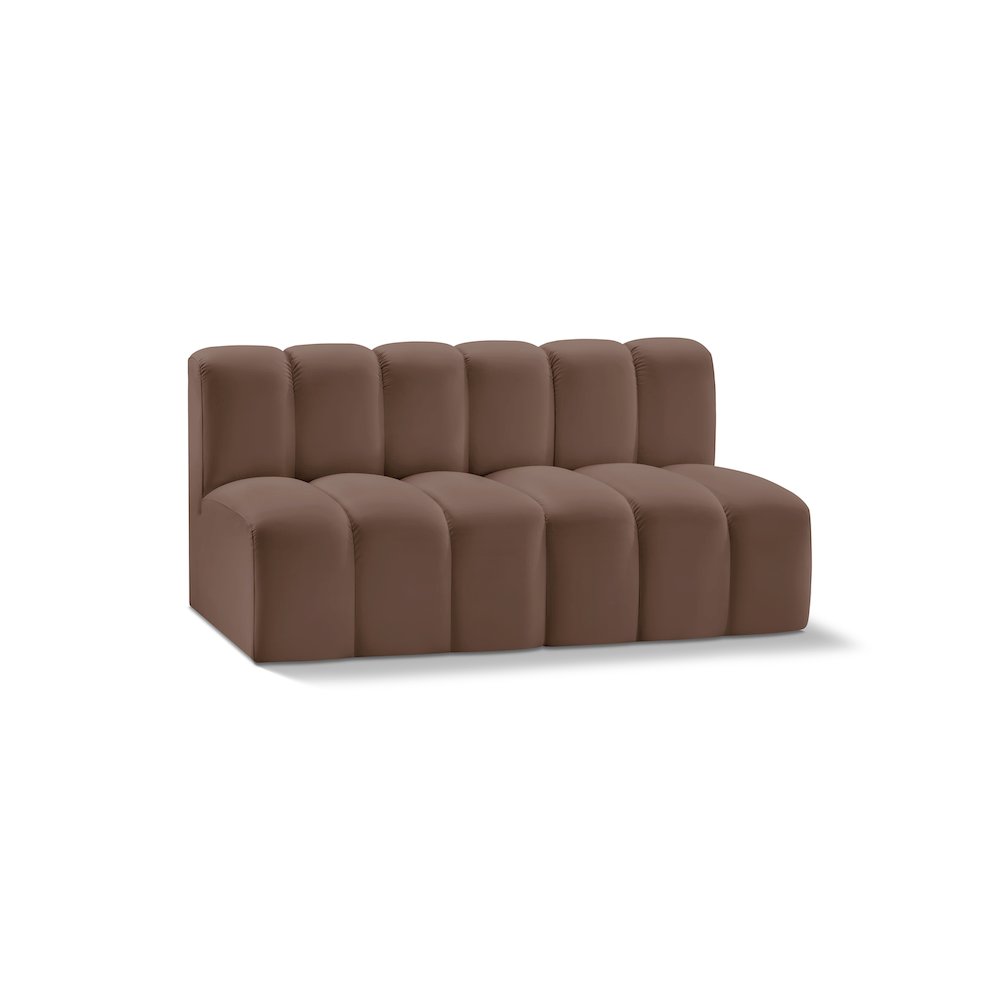 Arc Brown Vegan Leather Modular Sofa