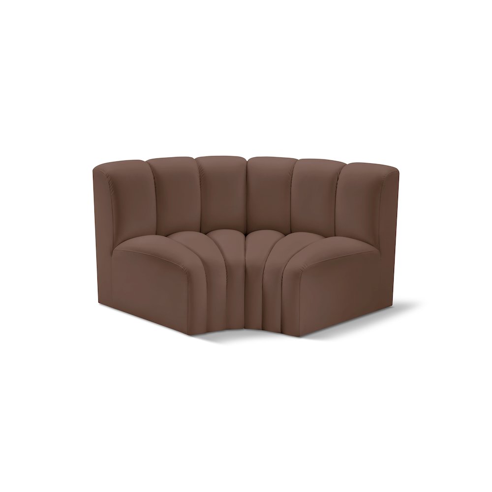 Arc Brown Vegan Leather Modular Sofa