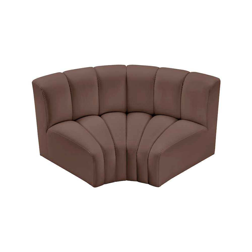 Arc Brown Vegan Leather Modular Sofa