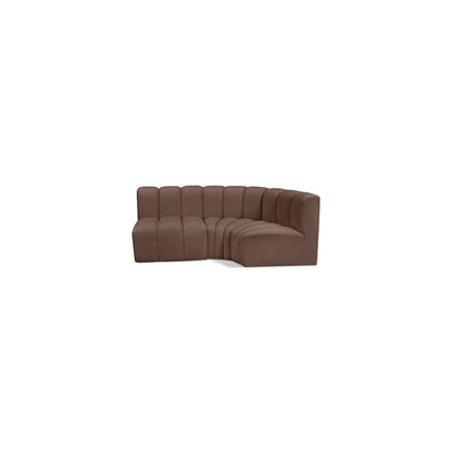 Arc Brown Vegan Leather Modular Sofa