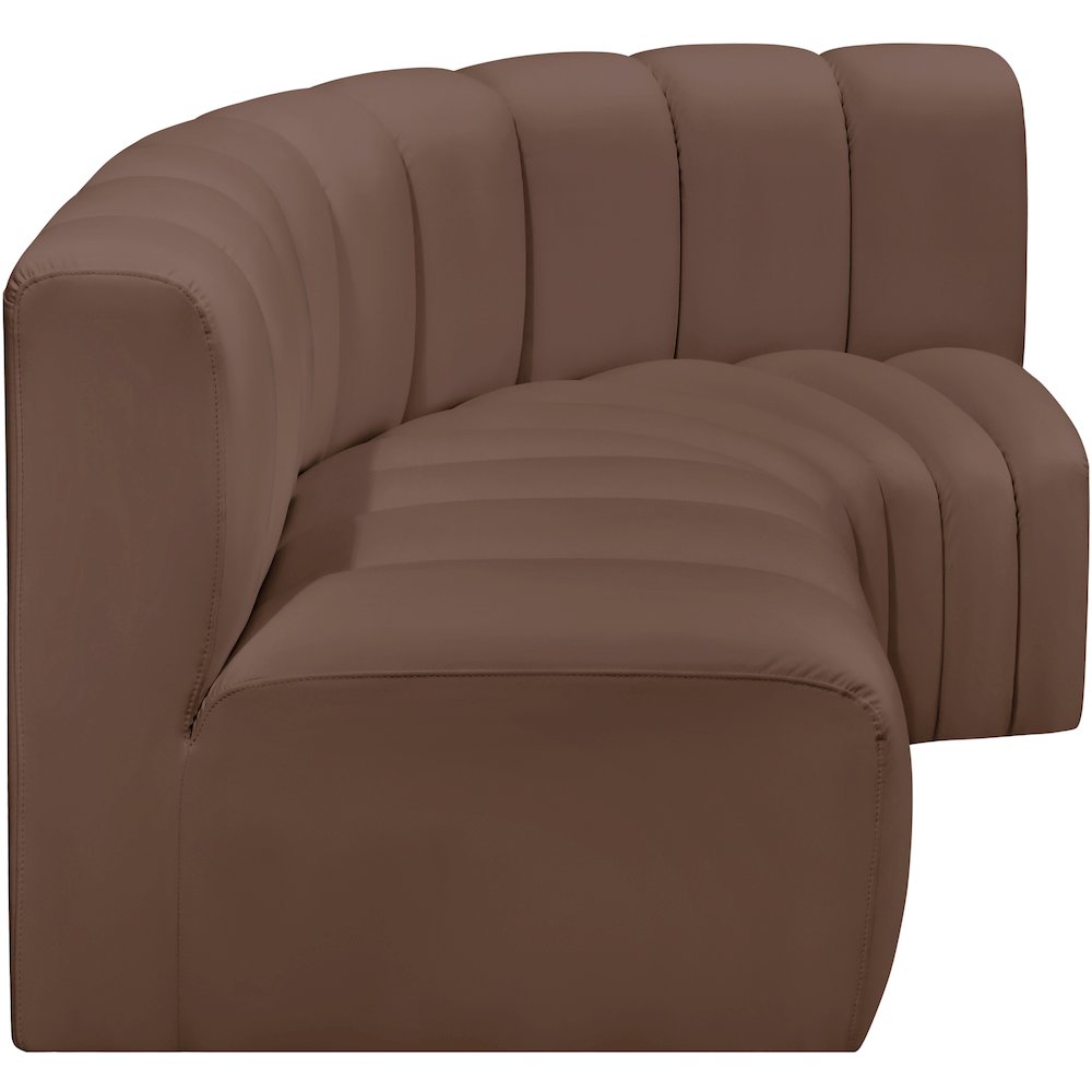Arc Brown Vegan Leather Modular Sofa
